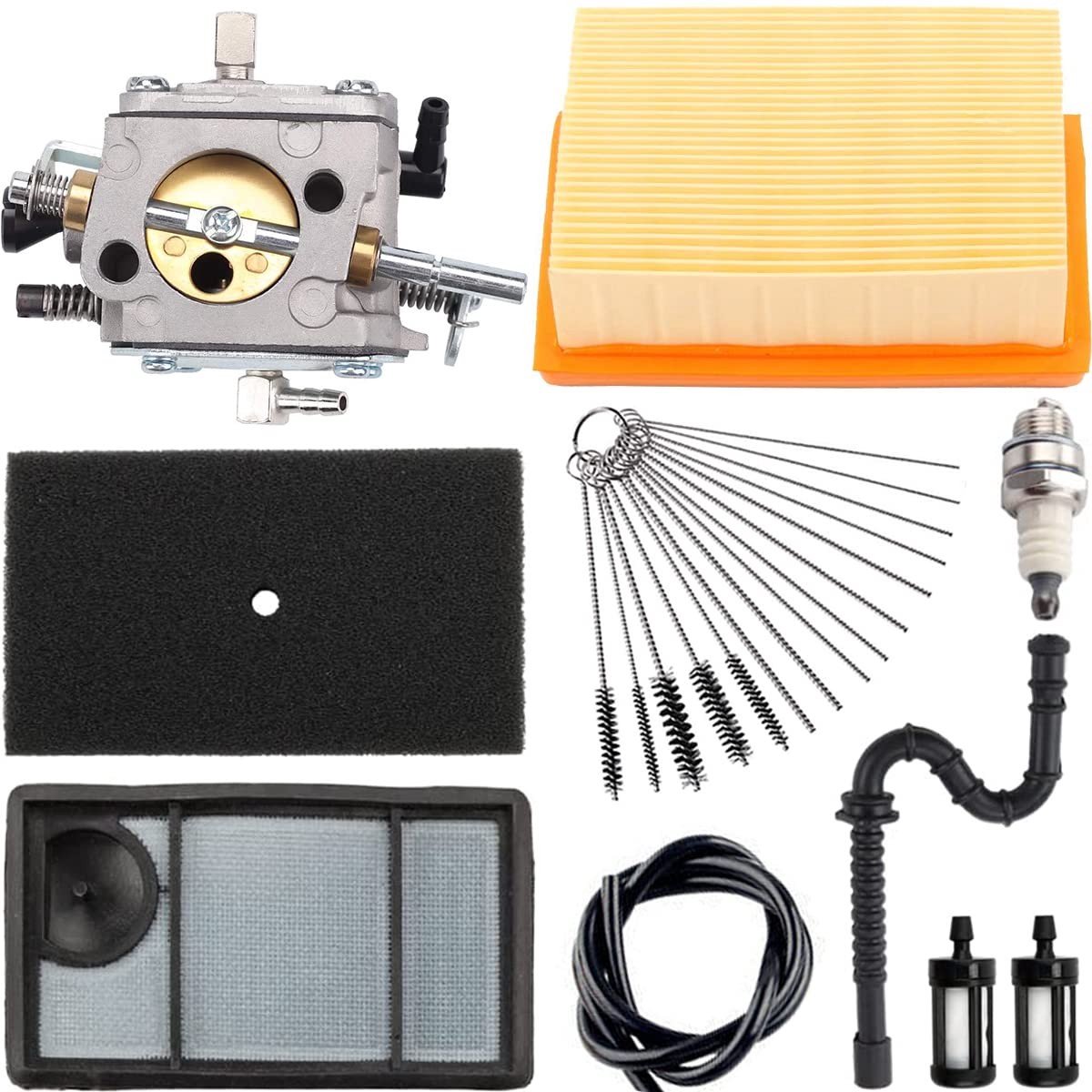Dailygoods - Carburateurset - Vervangende carburateur voor betonzaag - Inclusief luchtfilter en bougie - Geschikt voor Stihl TS400 - Hoogwaardige verv...