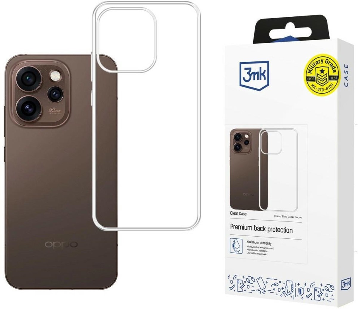 3Mk Transparante Hoes Voor Oppo Reno 15 Pro 5G Cph2813 Beschermende Hoes Met Anti-Vingerafdrukken