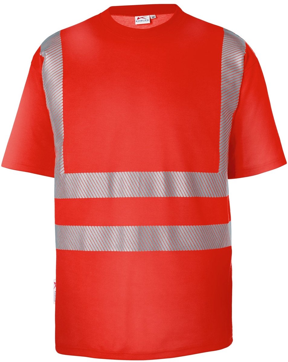 KUBLER PSA HIGH VIS 50438227 Korte Mouw Hi Vis Reflecterend Werk T-shirt HEREN Signaalrood - UV 40+ - 180 g/m²