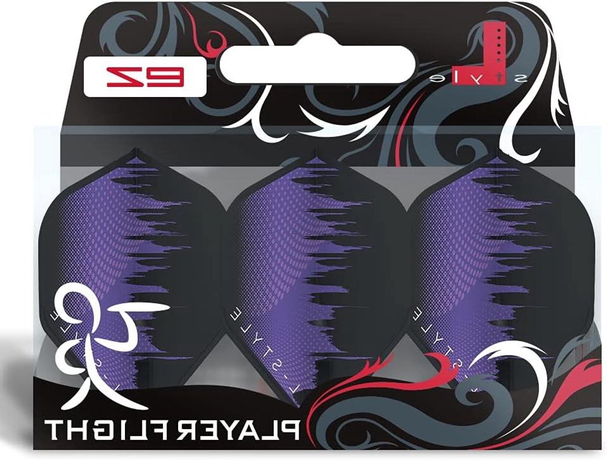 Dart Flights - Vliegjes - Precisie Werpen - Geïntegreerde Champagne Ringen - Standaard Vorm - Lila