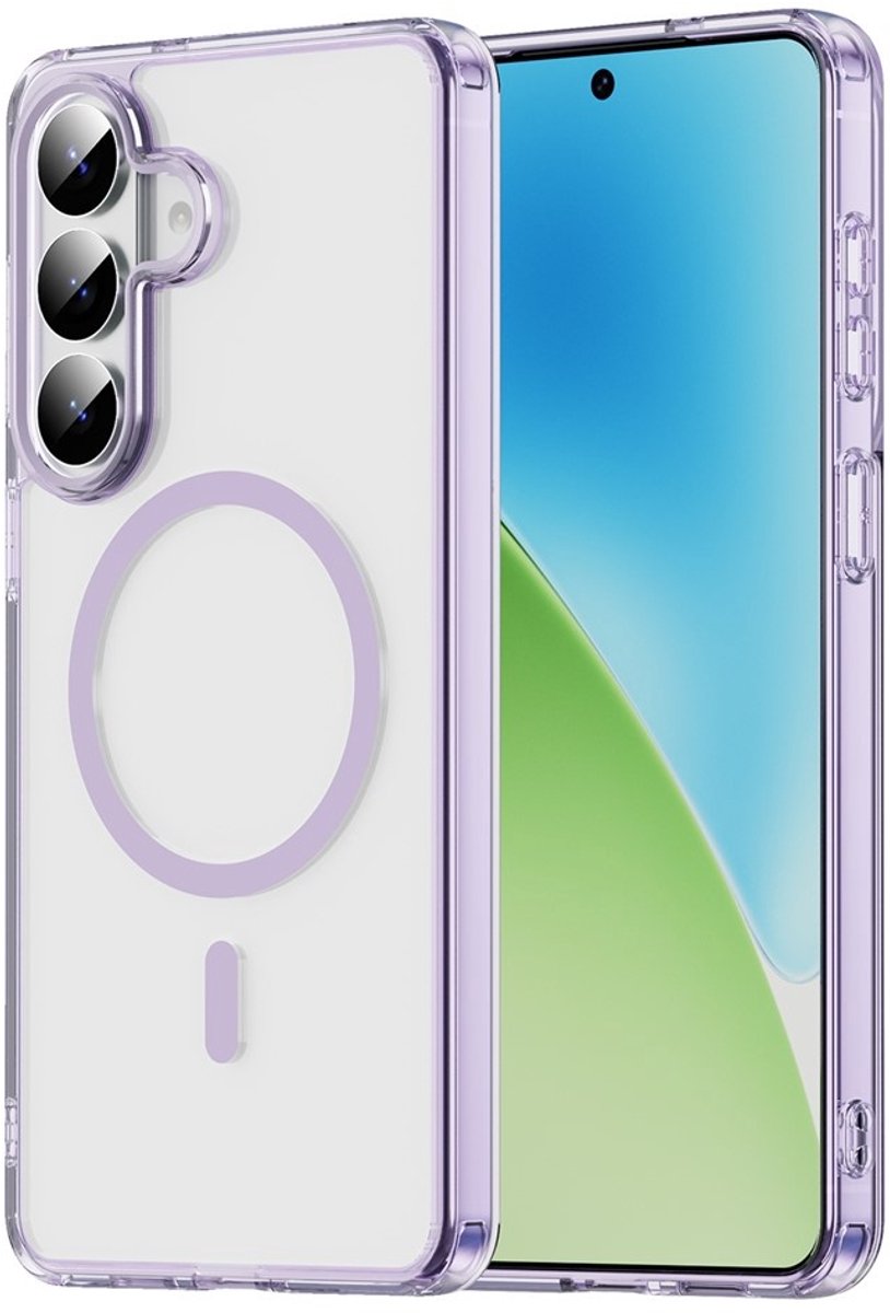 Coverup Hoesje - Geschikt voor Samsung Galaxy S26 Plus Hoesje - Coverup Clear TPU Back Cover - MagSafe Compatible - Paars