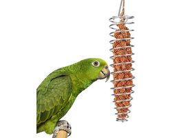 Foraging voederhuisje voor vogels - traktatiehouder voor fruit, groenten en zaden voor papegaaien, parkieten, en andere huisdieren zoals cavia's en ratten