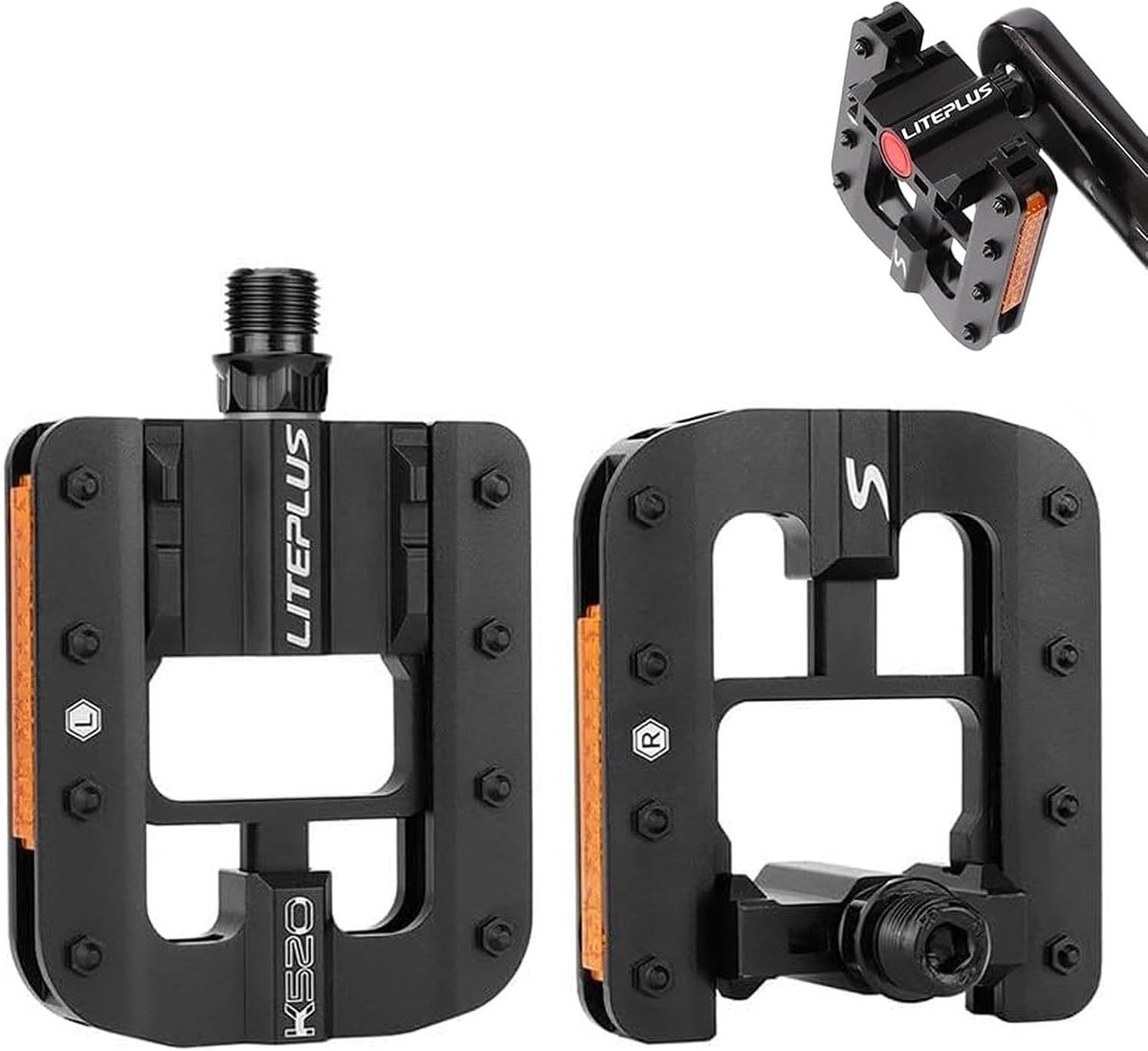 Vouwbare Fietspedalen van Aluminium met Antislip en Reflecterende Strips voor MTB en Racefietsen - Ideaal voor Opvouwbare Fietsen