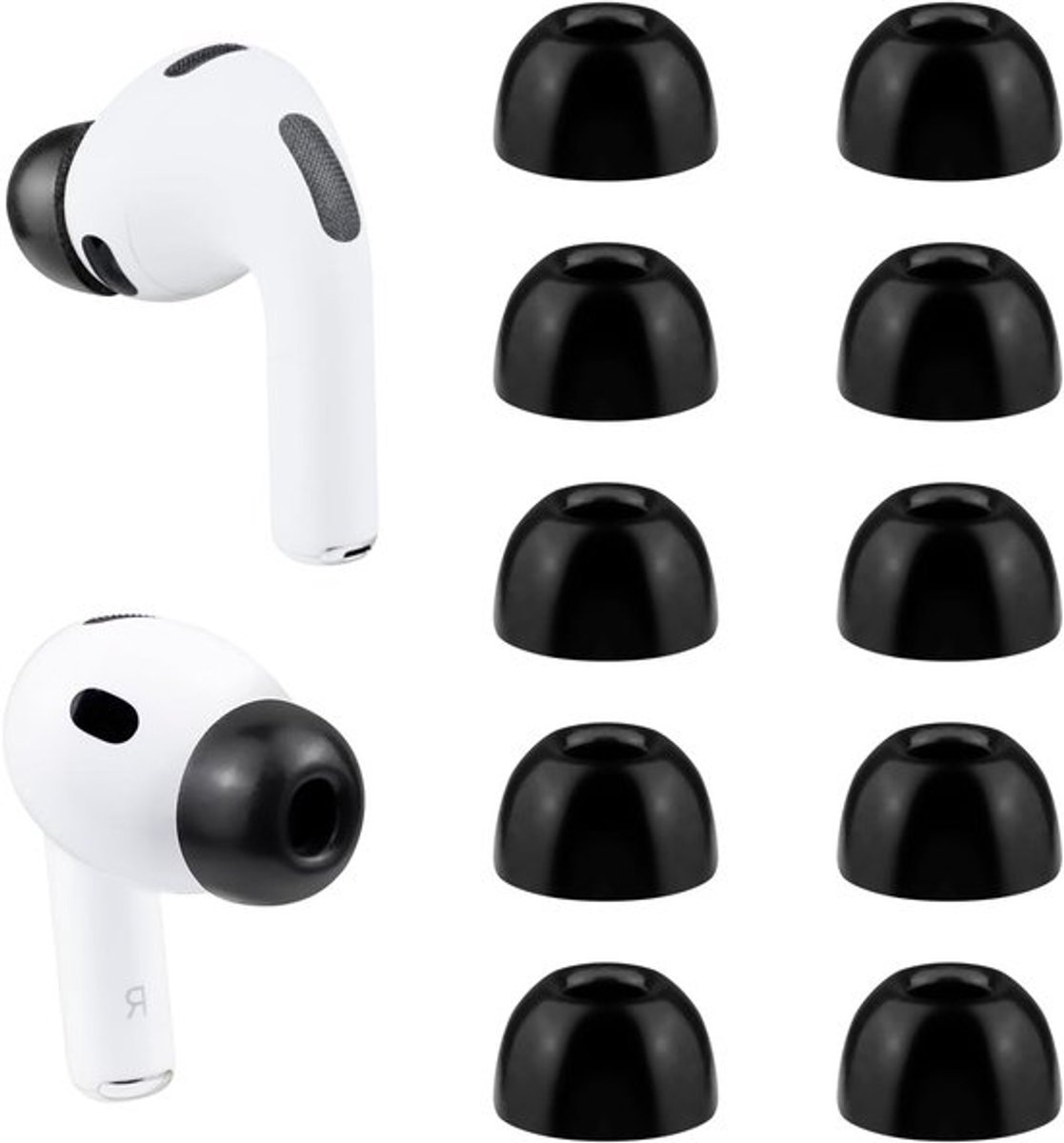 Comfortabele Memory Foam Oordopjes voor AirPods Pro 3 - Vervangende Eartips en Oordopaccessoires (Zwart, XXS) voor Optimale Geluidskwaliteit en Pasvorm