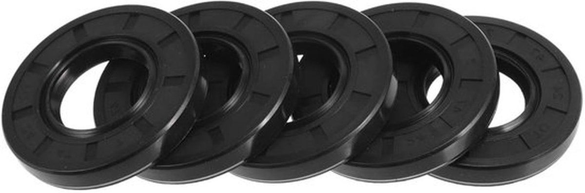 Dubbele Lip Olieafdichting 24x47x7mm met Roterende Veerstalen Afdichtingsring - Rubber NBR voor Hoge Druk, 5 Stuks, Geschikt voor Diverse Toepassingen