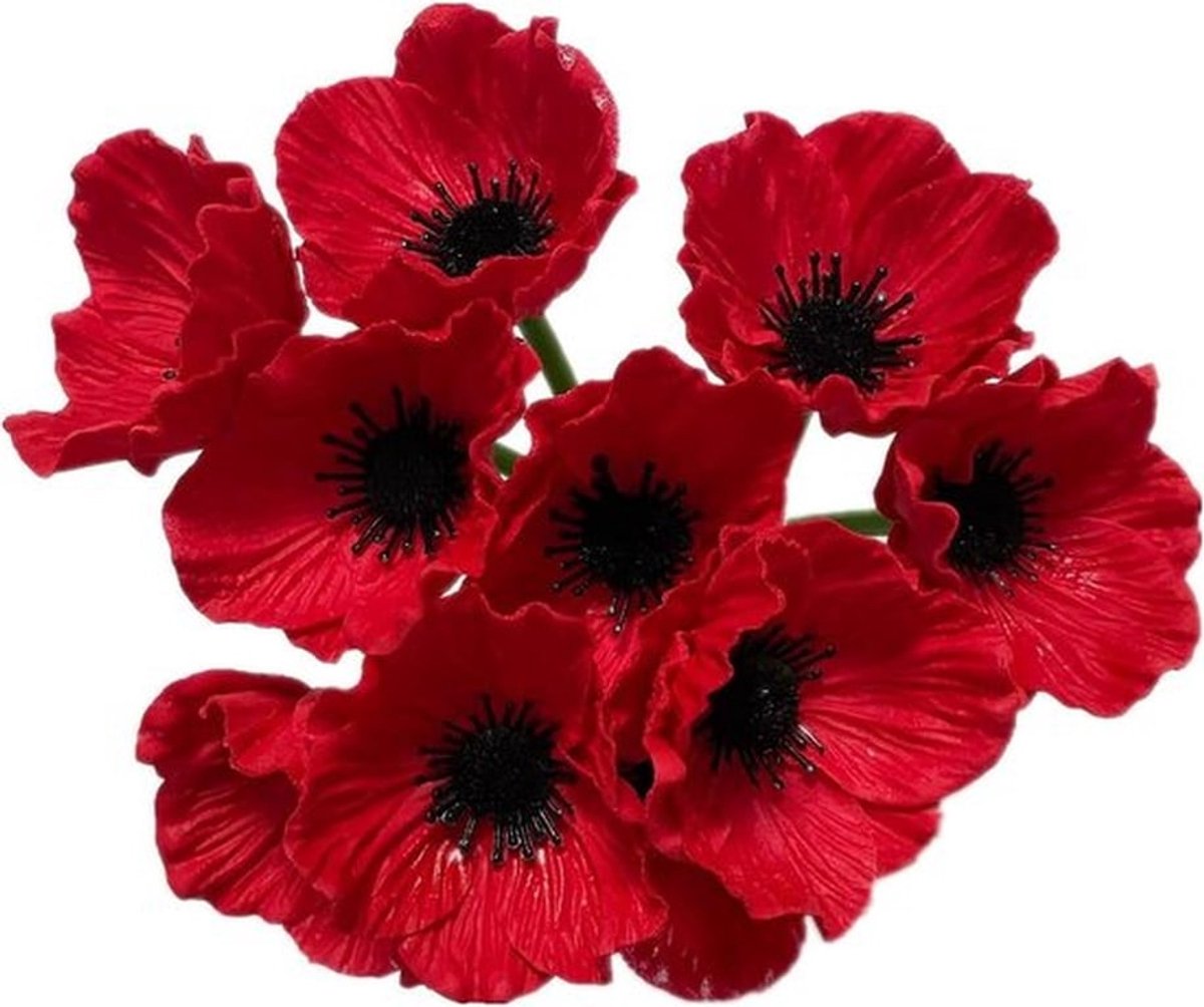Multicolor 11 inch kunstbloemen boeket met papaver, geen vervaging, ideaal voor tafelcentra en bruiloften, perfect voor decoratie en achtergrondgebruik