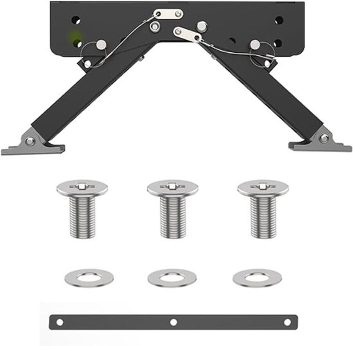 Verstelbare Vouwstap Stabilisator met Roestvrijstalen Voetsteun voor 5e Wiel RV, Hoogte 2.8-11,4 Inch, Geschikt voor Reisaanhangwagens met Niet-slip Bodem en Duurzaam Ontwerp