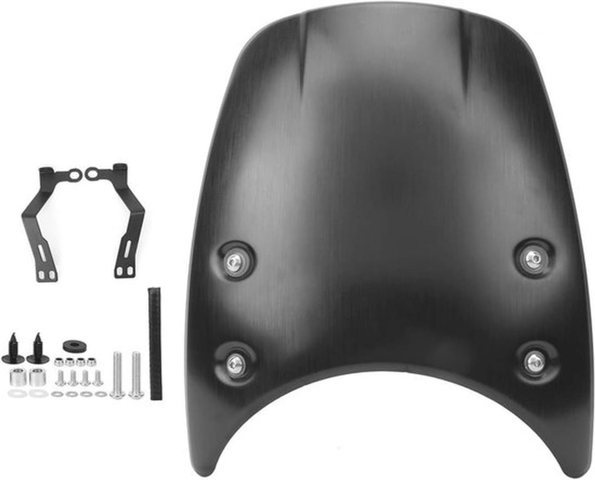 Zwarte Aluminium Motorruit voor R NineT 2014-2020 - Bescherming, Aerodynamica, Stijl