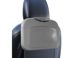 Autotafel Opvouwbaar - Bureau Auto Achterbank - Eten Werken Reizen - Met Bekerhouder - 25.5 x 15 cm - Grijs