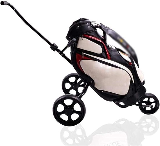 Golf Trolley 3 Wielen - Golfkar Opvouwbaar - Golfen Op De Baan - Lichtgewicht Aluminium Frame - 4 kg - Zwart — afbeelding 5