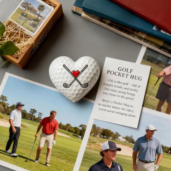 Golfbal Motivatie - Inspiratiebal Hartvorm - Golfsport Ondersteuning - Hartvorm Symbool - 8 cm Diameter - Niet gespecificeerd — afbeelding 5