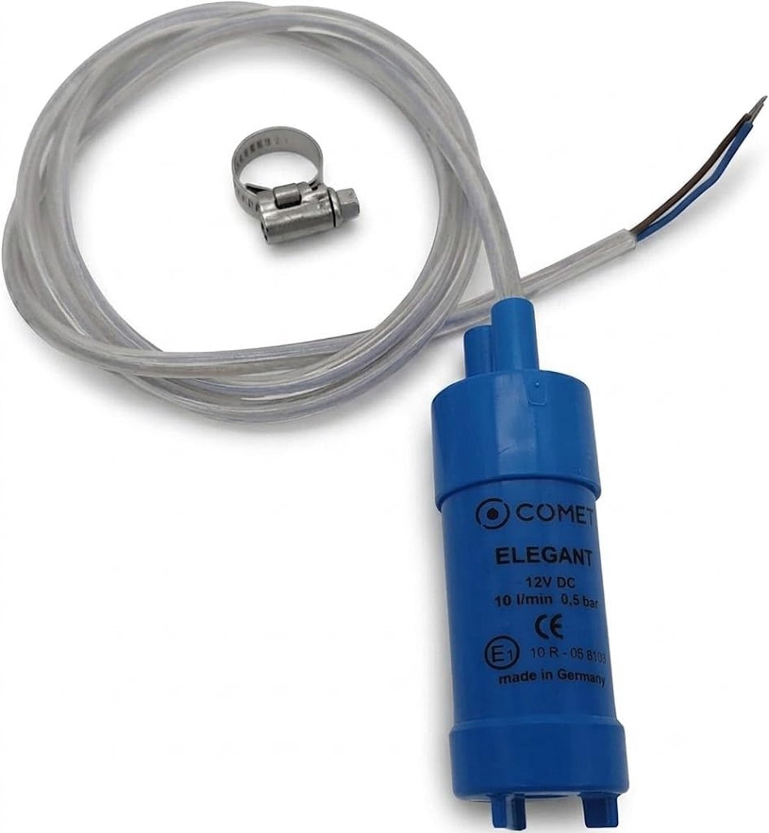 SnelShoppen - Submersible Pomp Set 12 V 600 L/h met RVS Klem voor Caravan, Tuin, Vijvers, Aquaria, Motorhome, Waterafvoer