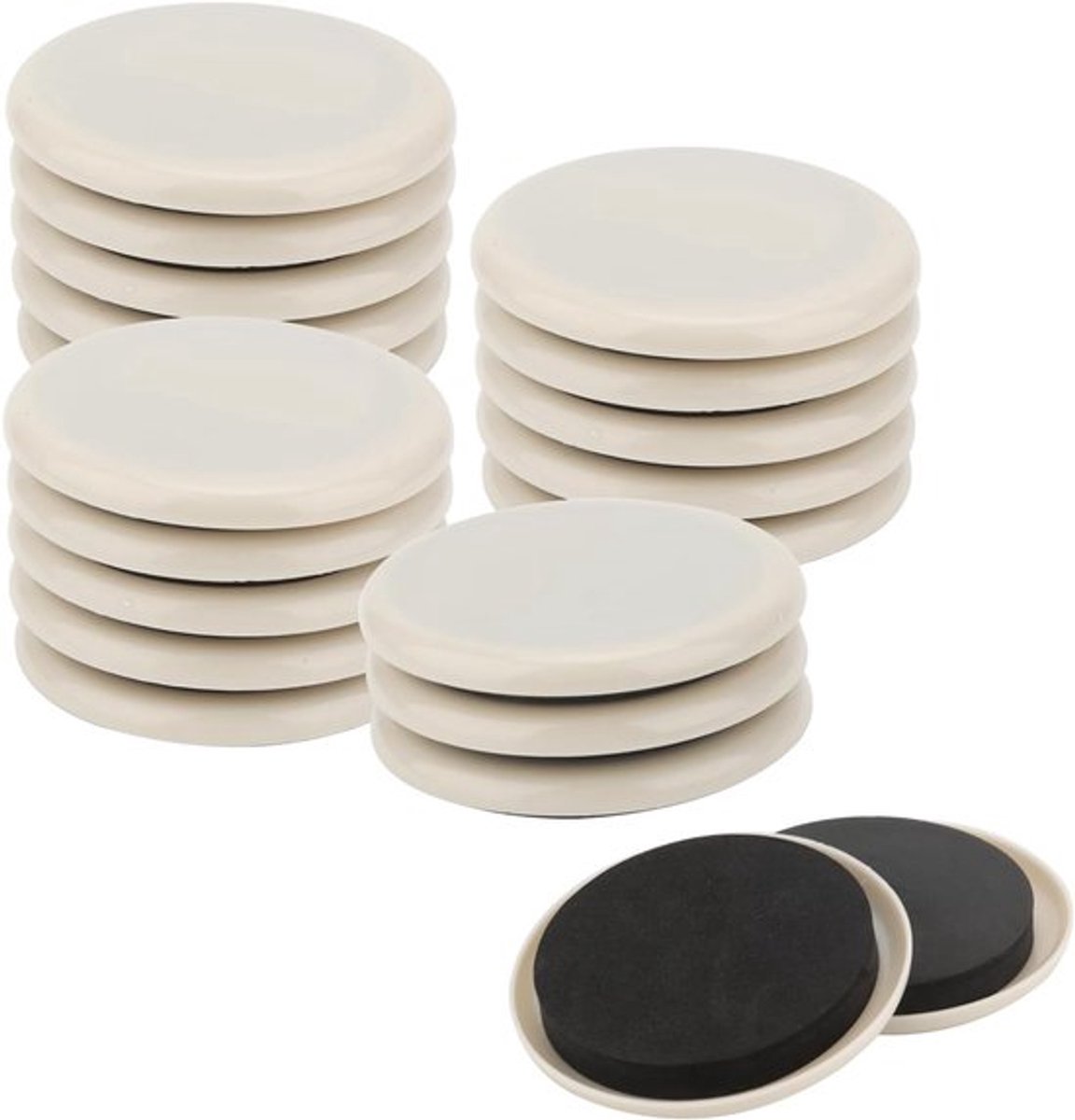 20 Stuks Meubelglijders, 3.5 Inch Herbruikbare Meubel Movers, Ronde Zware Meubelglijders voor Vloer- en Tapijtbescherming