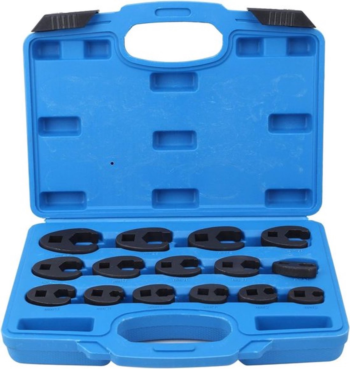 Complete 15-delige Crowfoot Steeksleutel Set van 8-24mm in Cr-Mo Staal voor Professioneel Gebruik en Onderhoud