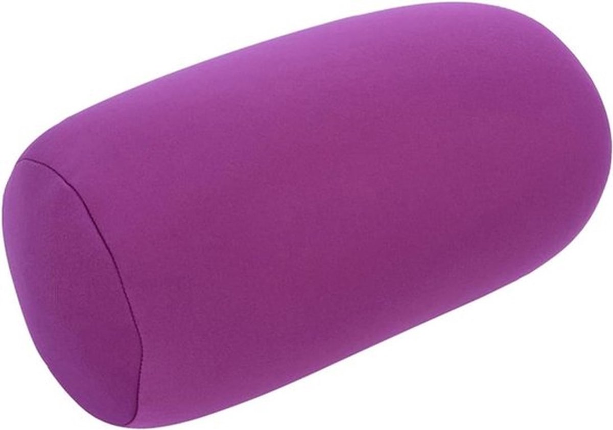 Cervicale Rol Mini Microbead Kussen voor Rugsteun en Nekondersteuning, Ideaal voor Thuis en Reizen, Comfortabel en Praktisch (Paars)