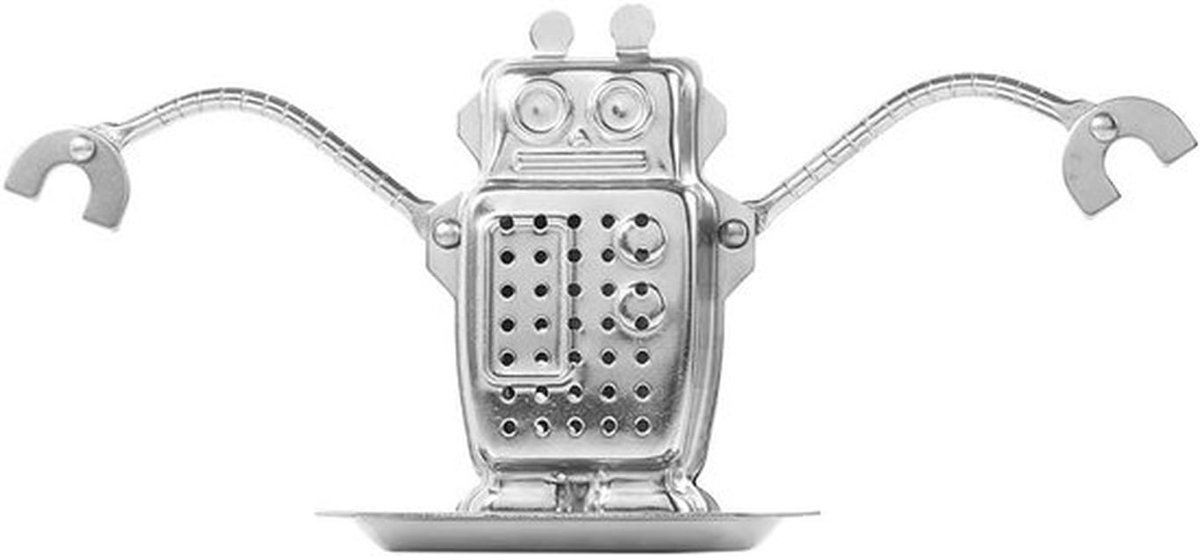 Mini Robot Thee-infuser van RVS voor losse theebladeren - Ideaal voor keuken, woonkamer en kantoor - theefilter en zeefaccessoire