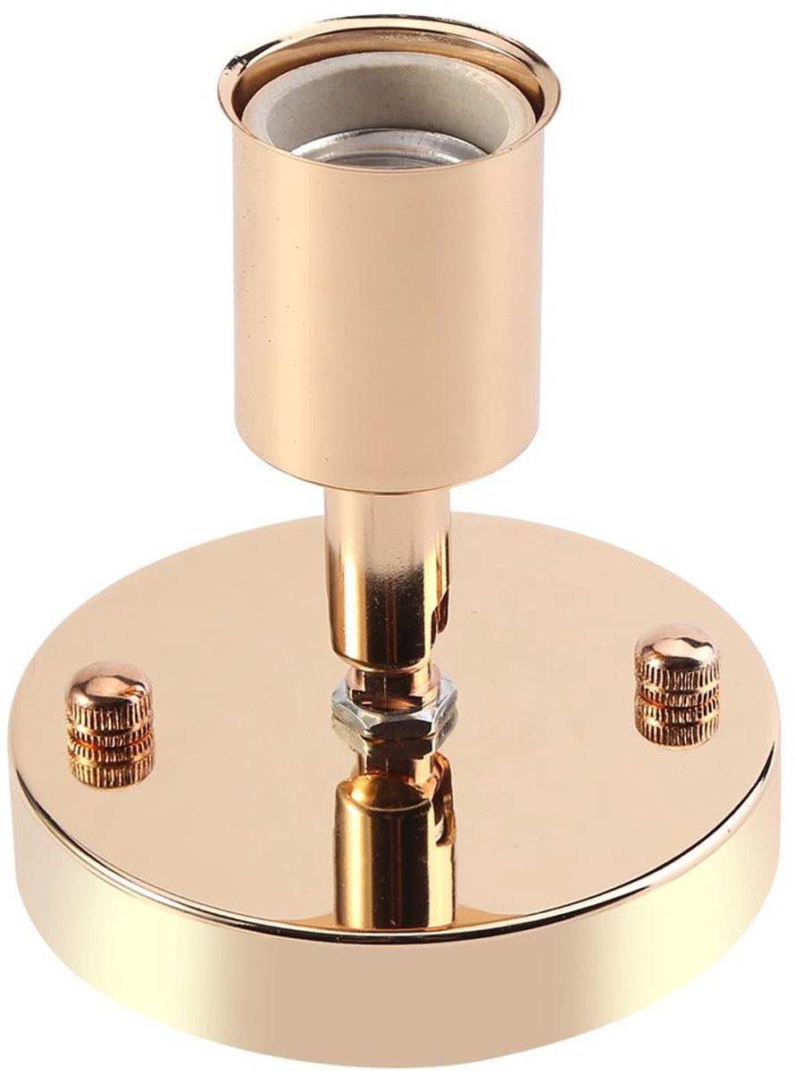 SnelShoppen - Moderne Vintage Plafondlamp Fitting E27, 1Pc 180° Rotatable Lamp Houder voor Woonkamer Keuken Eetkamer Corridor (Goud)