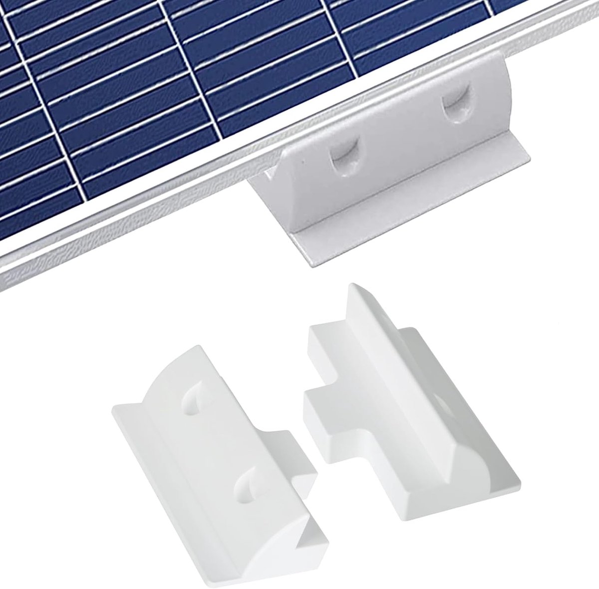 SnelShoppen - Solar Panel Montage Beugels 2 Stuks, Zij Beugels voor Zonnepanelen, Drill Free Hoekbeugels, Voor Motorhome, Caravan, Boot, Terras