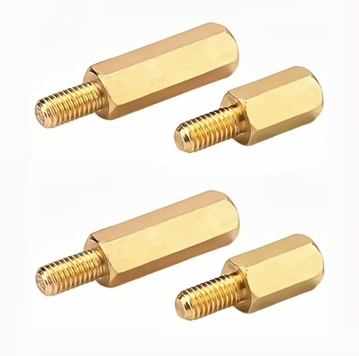 SnelShoppen - Messing Mannelijk Vrouwelijk Hex Spacer Standoff Schroef Moer Draad Pilaar M3x5+5mm (40 stuks)