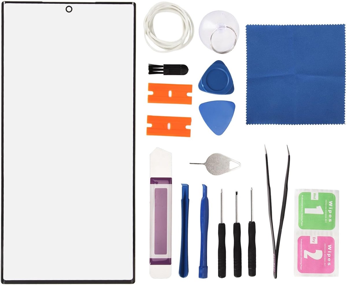 SnelShoppen - Screen Replacement voor S23 Ultra Smartphone, Professionele Telefoon Scherm Vervanging Kit met Reparatietools, Hoogwaardige Glas Lens, V