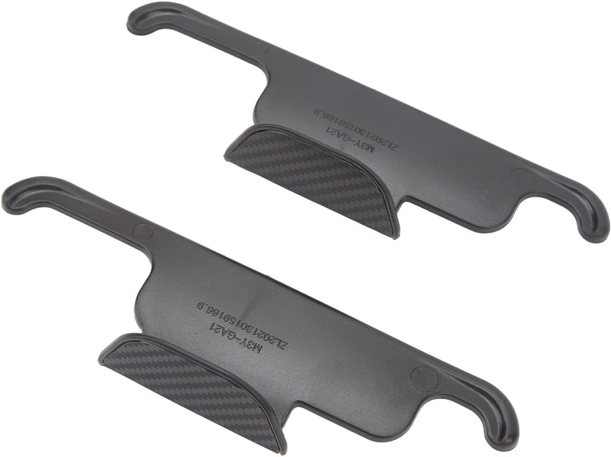 SnelShoppen - 2 Stuks Hoofdsteun Haak - Carbon Fiber Patroon - ABS Auto Opberghaak - Vervangingshaak voor Model Y - Perfect voor Reis, Auto Accessoire
