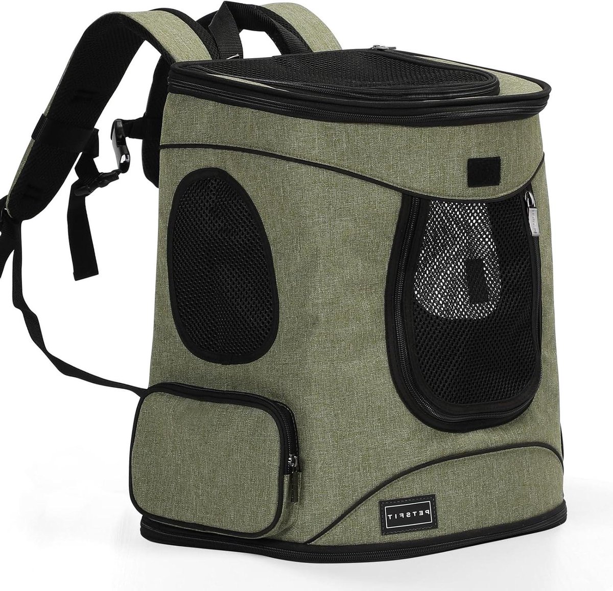 Dieren Rugzak - Draagtas - Reizen met huisdier - Ademend mesh - 43 cm - Groen