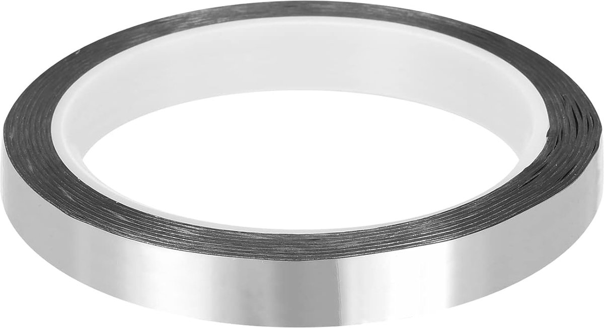 SnelShoppen - Metallized Polyester Film Tape - Decoratieve Plakband - Zelfklevende Spiegeltape voor DIY Moulages - 1,5 cm x 130 m - Zilver - Perfect v