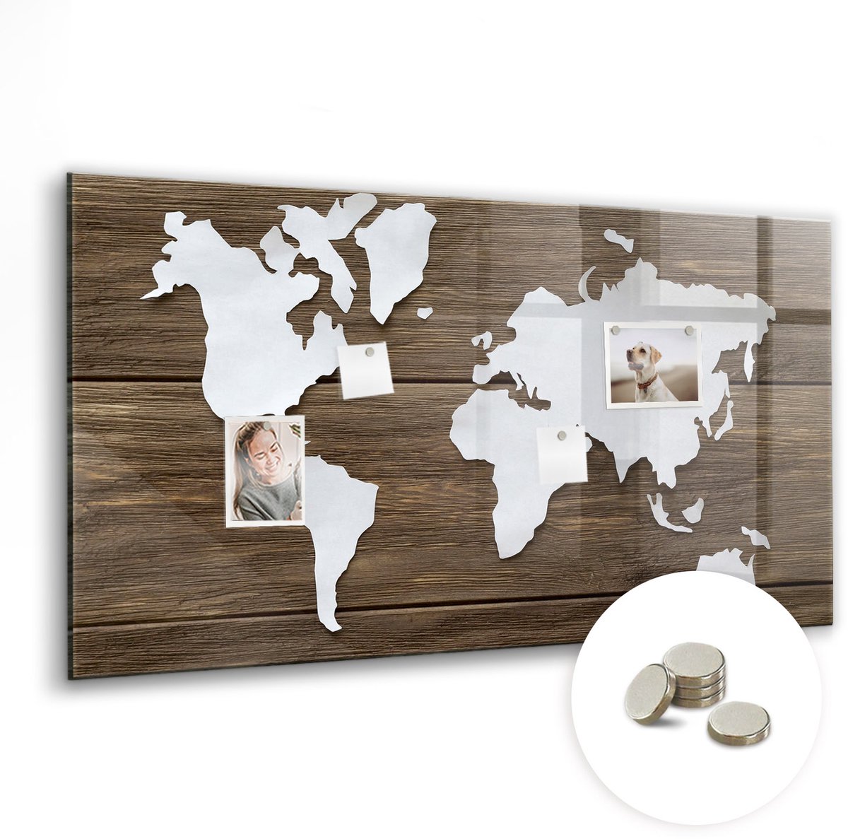 Coloray Glazen Magneetbord - Magnetisch Bord Zonsopgang in het bos - 120x60 cm - Bruin Magneetbord - Magnetic Board - Woonkamer Decoratie
