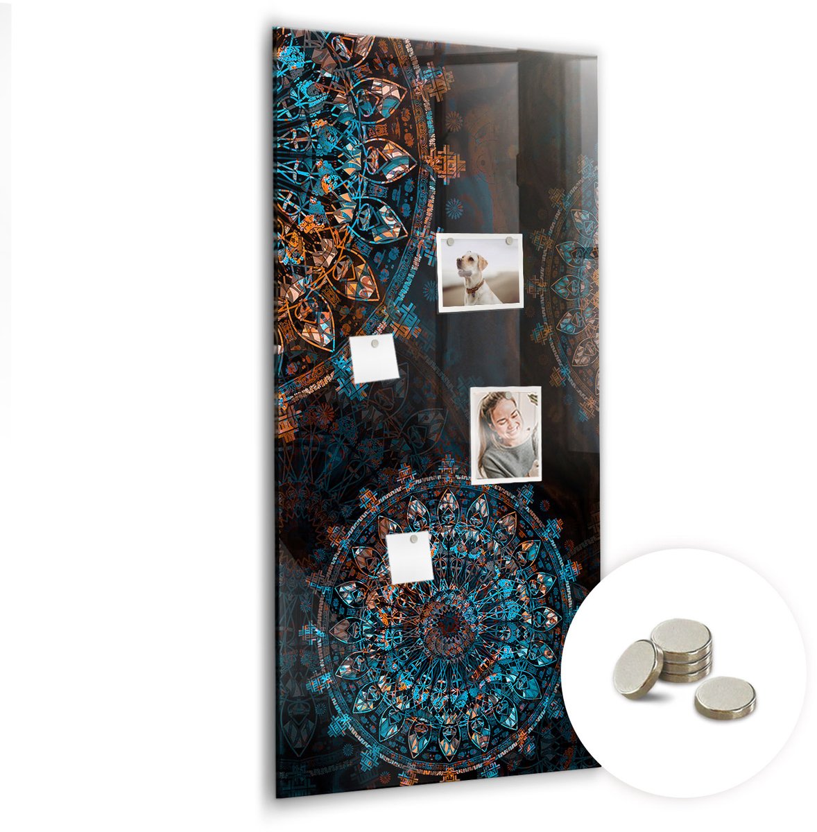 Coloray Glazen Magneetbord - Magnetisch Bord Kruiden - 60x120 cm - Veelkleurig Magneetbord - Magnetic Board - Keuken Decoratie