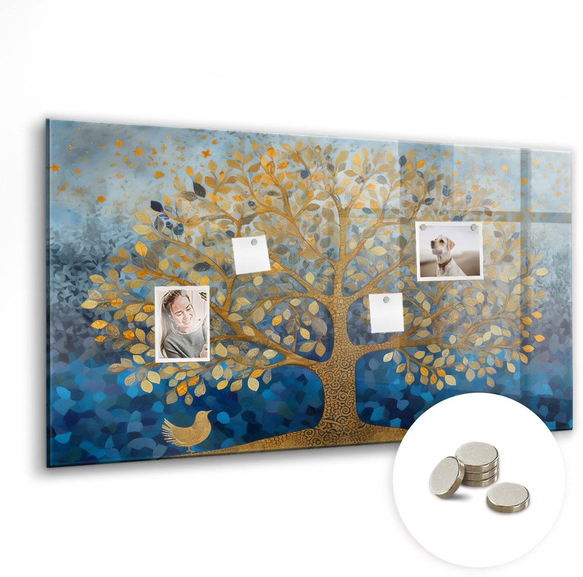 Coloray Glazen Magneetbord - Magnetisch Bord Wereldkaart - 120x60 cm - Veelkleurig Magneetbord - Magnetic Board - Magneetbord Design