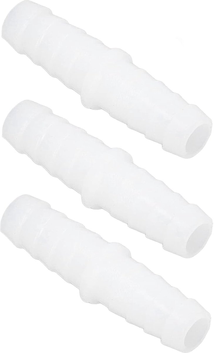 SnelShoppen - 10x Plastic Slangverbinder Fitting, Barbed Wire Splitter, Mender Joint Adapter, Slangverbinder Recht, Gelijk, Kunststof, 9-9mm, Tuin, Wa