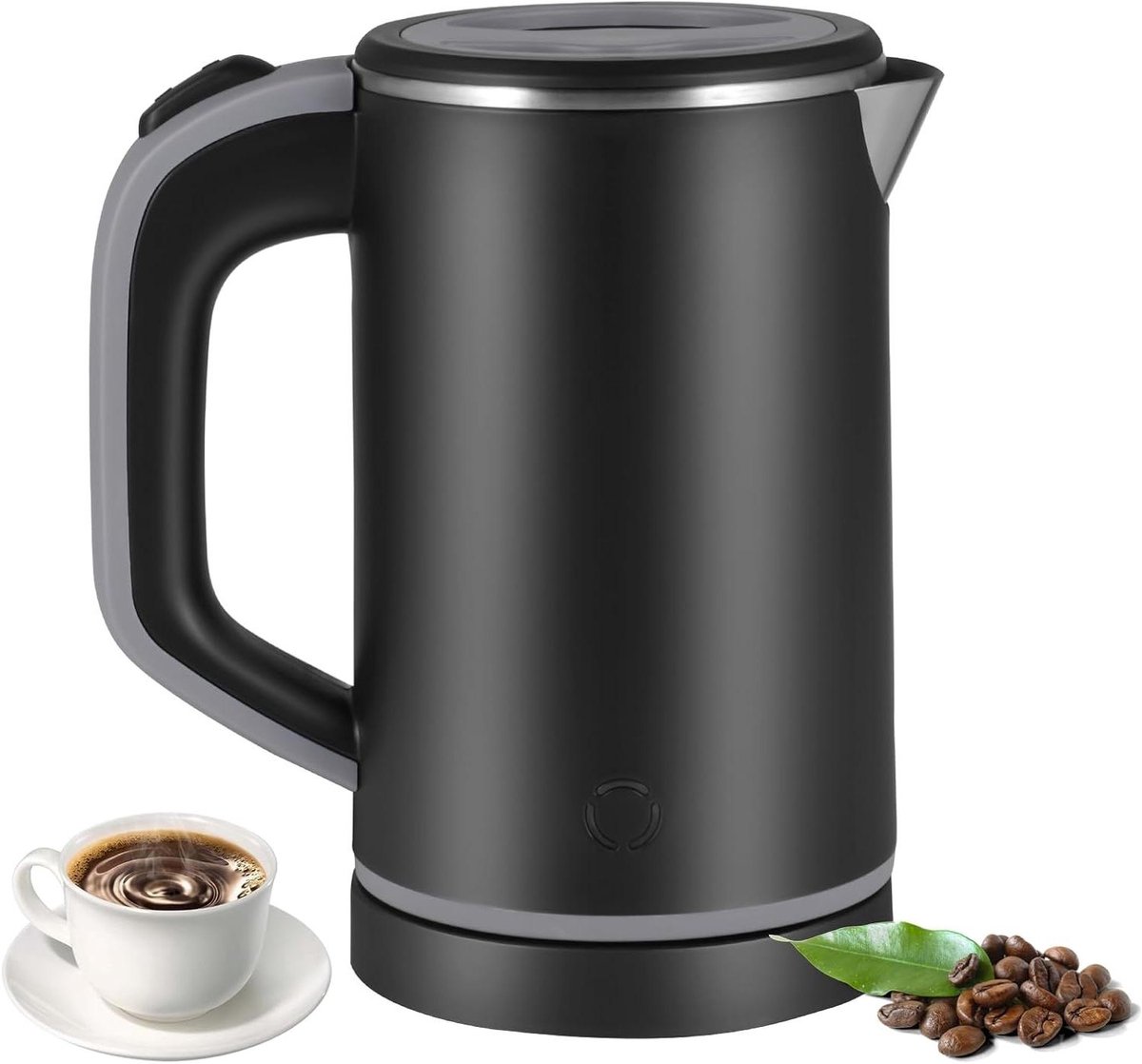 Kleine waterkoker - Reis waterkoker - Snel water koken - Automatische uitschakeling - 800 ml - Zwart