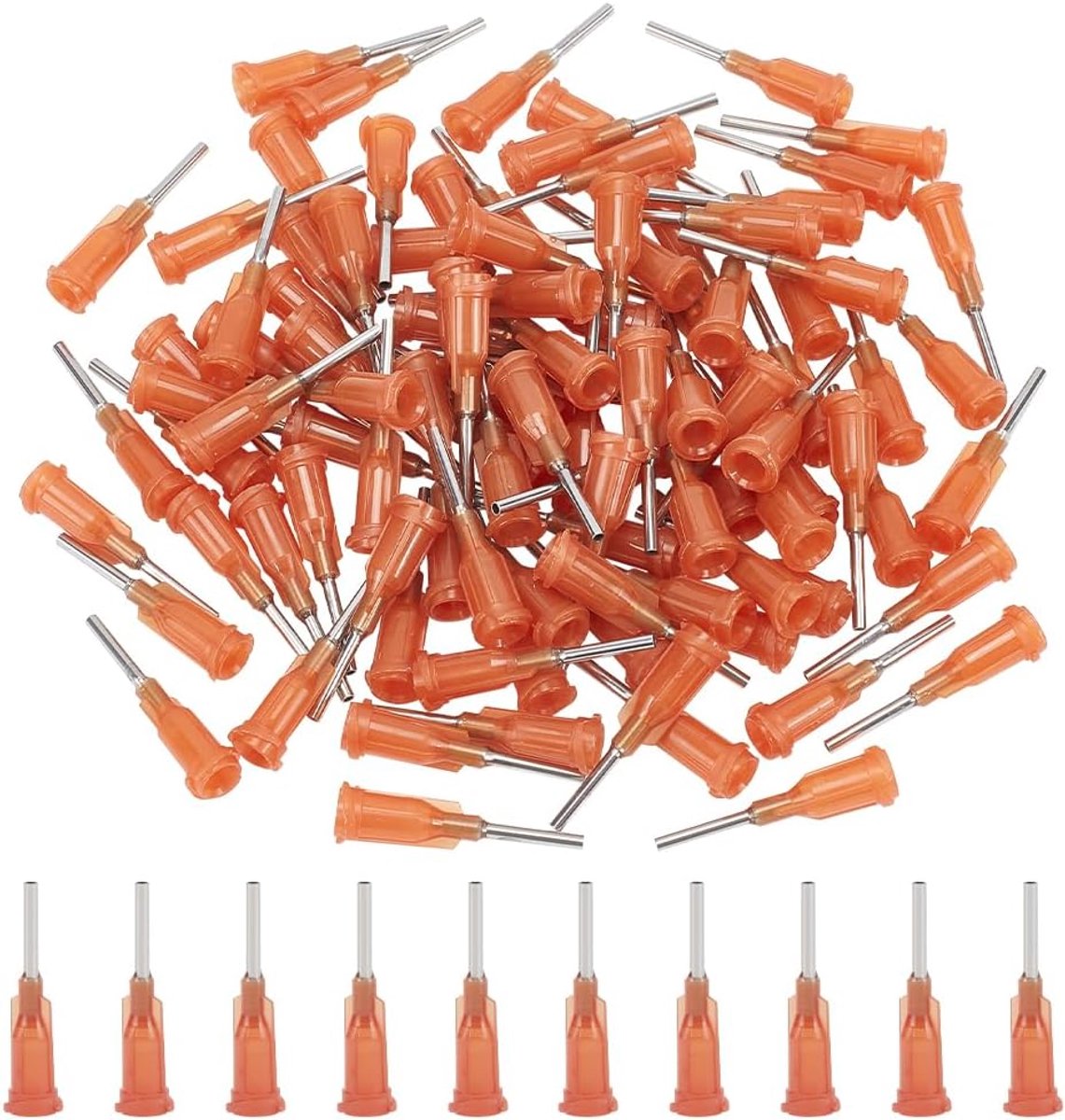 SnelShoppen - 80st Liquid Blunt Needle Dosing Tips - Dosing Naalden met RVS Tip, Plastic Vloeistof Dispenser, Blunt Tips voor Nauwkeurig Vloeistof Dos