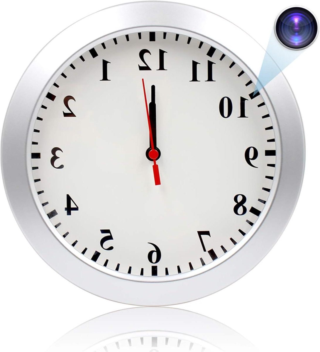 Wandklok Camera - Verborgen Camera - Huisbeveiliging Kantoor - Bewegingsdetectie - 1080p Resolutie - Geel