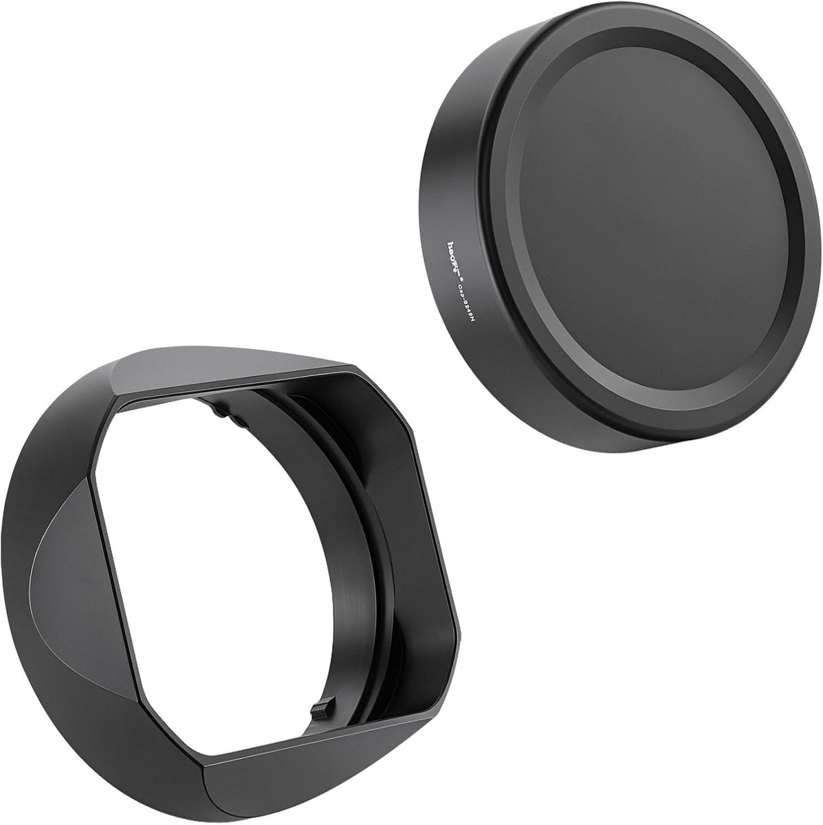 Lenskap voor Sony FE 50mm, FE 40mm en FE 24mm - Vierkante Metalen Lenshood met Dop voor Bescherming en Schaduw