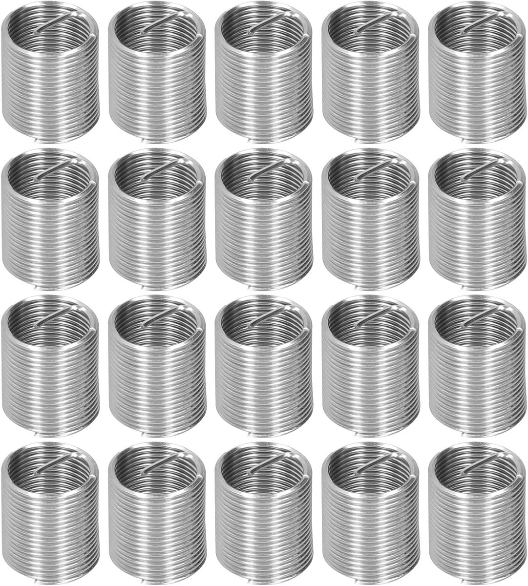 SnelShoppen - 20 Stuks Draadreparatie Invoegen M14 X 1.25 RVS Draadspoelen voor Stripped Draad Herstellen, Corrosiebestendig en Duurzaam