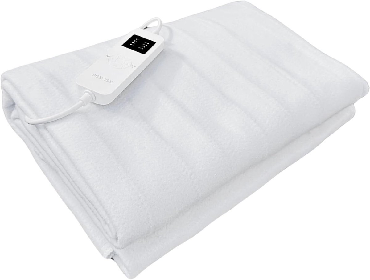 Elektrische deken - Verwarmde onderdeken - Comfortabele warmte - XL formaat - 190 x 80 cm - Wit