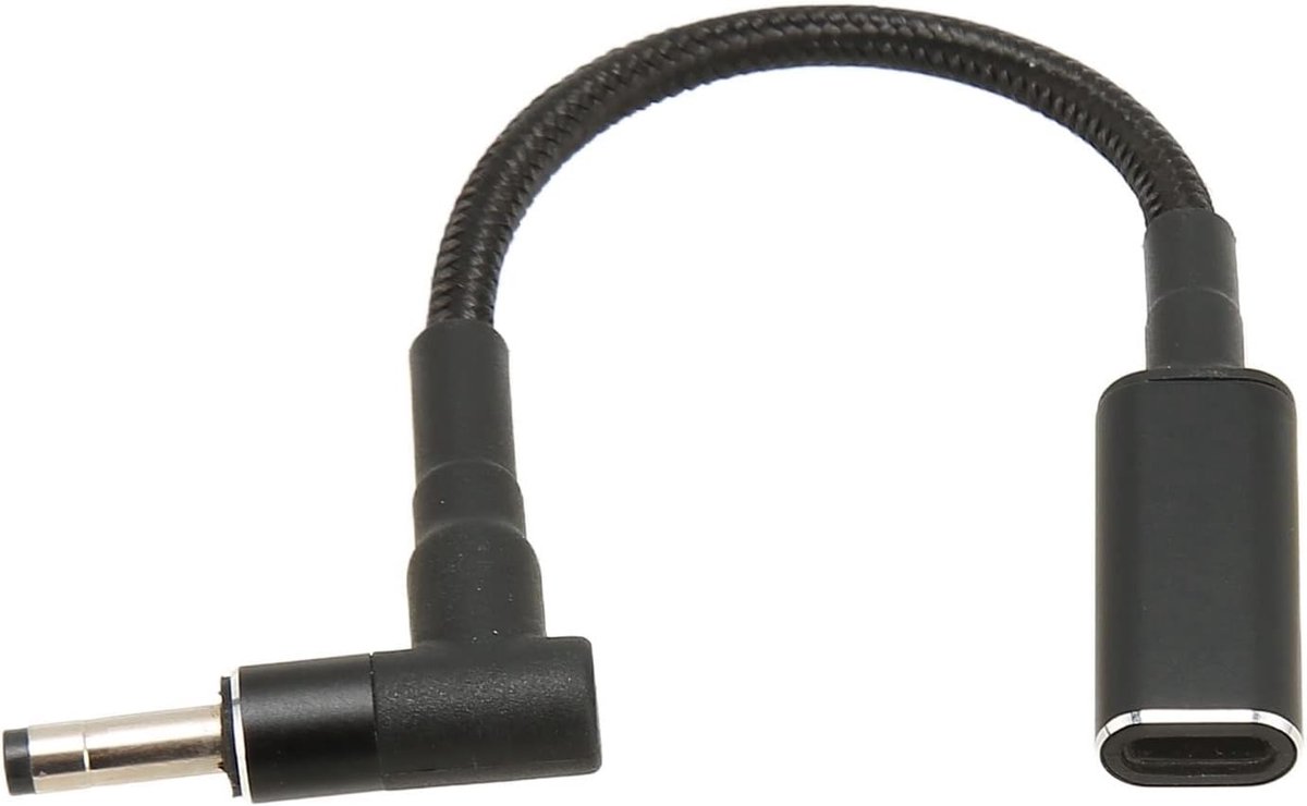 SnelShoppen - Type C USB-C Female naar DC Male 4x1.7mm Oplaadkabel 100W Laptop Oplaadadapter met Dual PD EMARK Chip