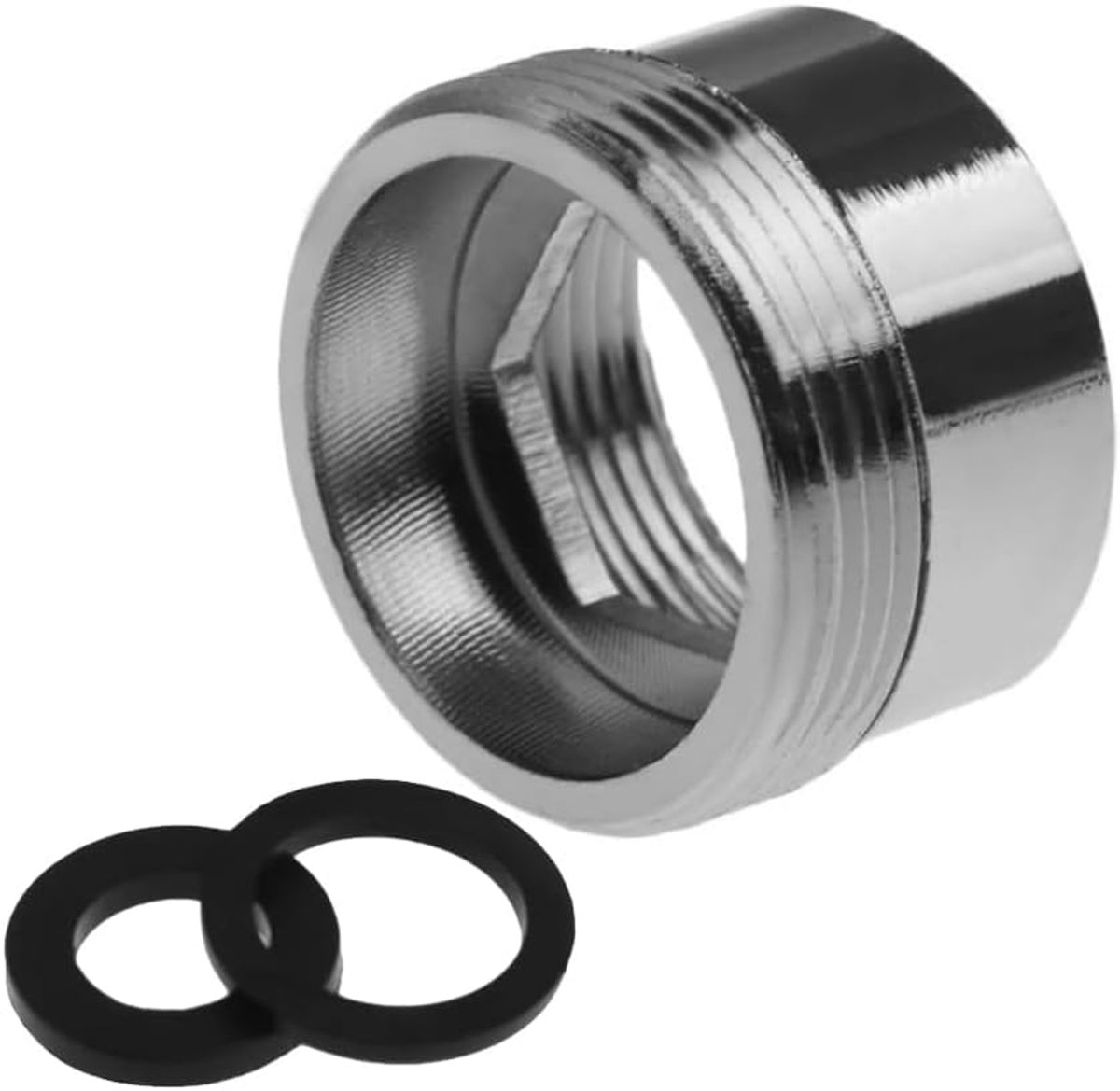 Faucet Water Aerator Adapter, Brass Tap Water Filter Aerator Connector, 18mm to 22mm NPT Thread Adapter (Female to - ShopVlot