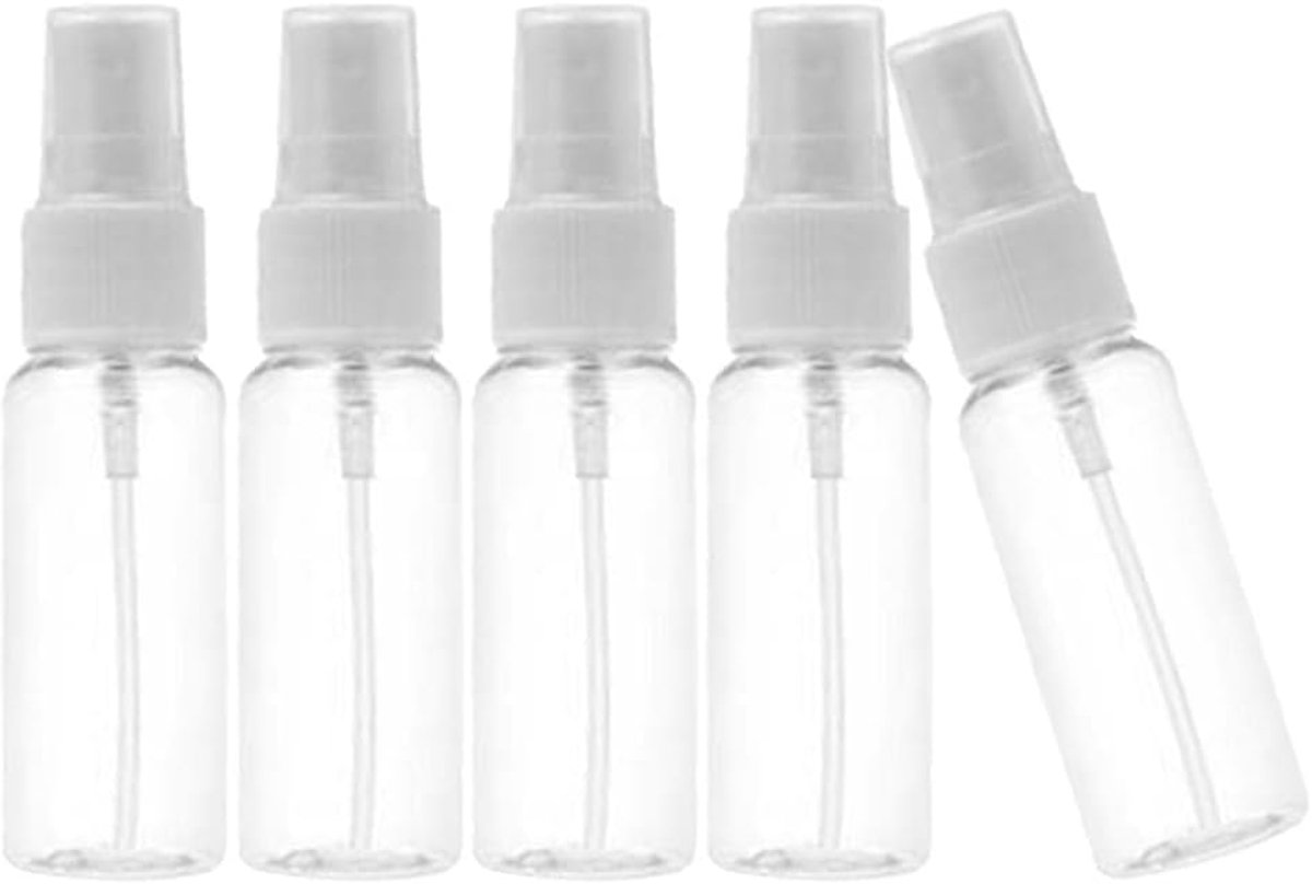 SnelShoppen - 50 Stuks Sprayflessen 30ml Herbruikbare Lege Plastic Atomizers voor Vloeistof - Ideaal voor Buiten Reizen, Kamperen en Meer