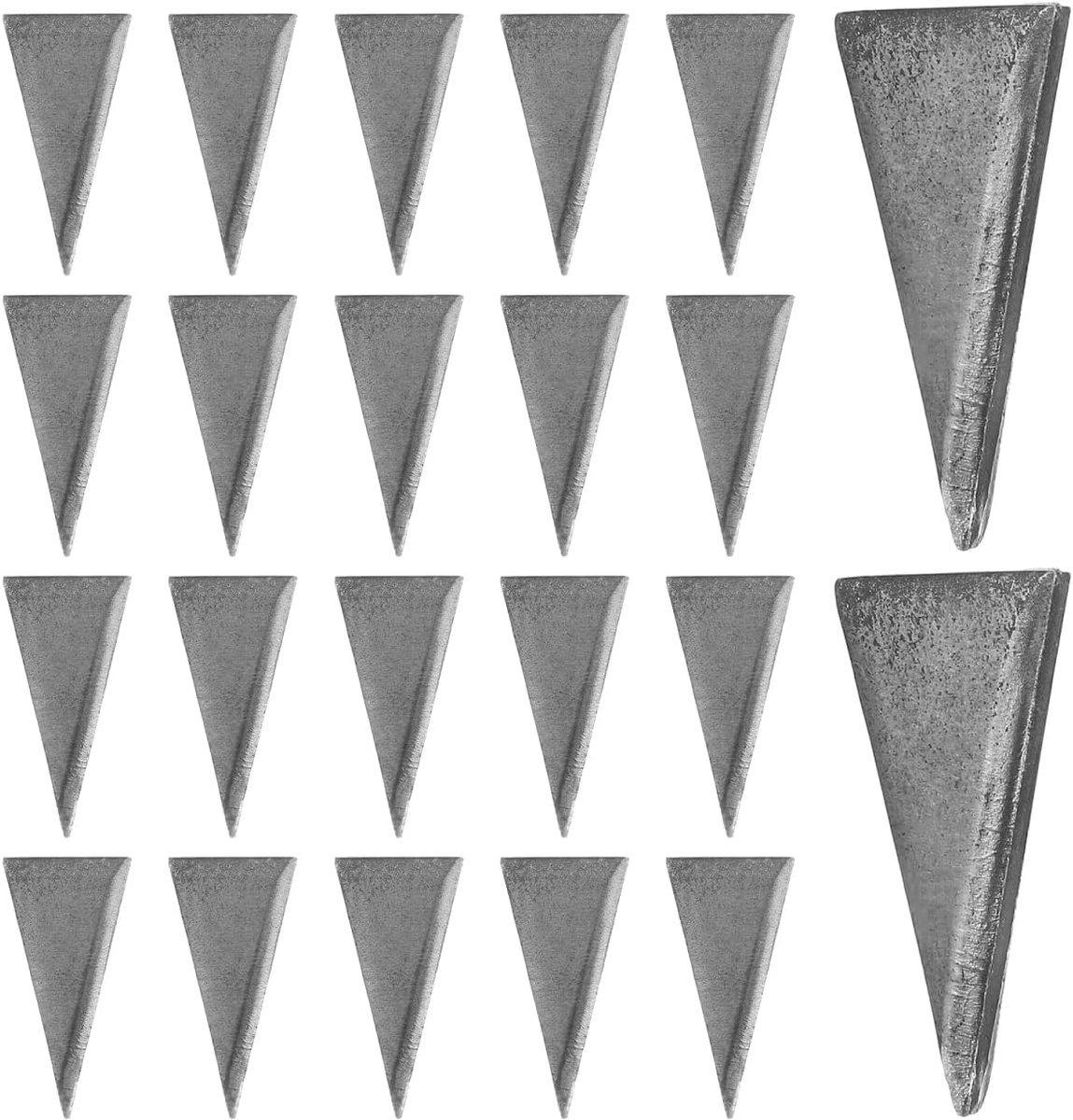 SnelShoppen - 20 Stuks Triangulaire Wiggen voor Hamer - Hoogwaardig Koolstofstaal - Wigvorm - Ideaal voor Houten Handvat - Gereedschap voor Klussen en