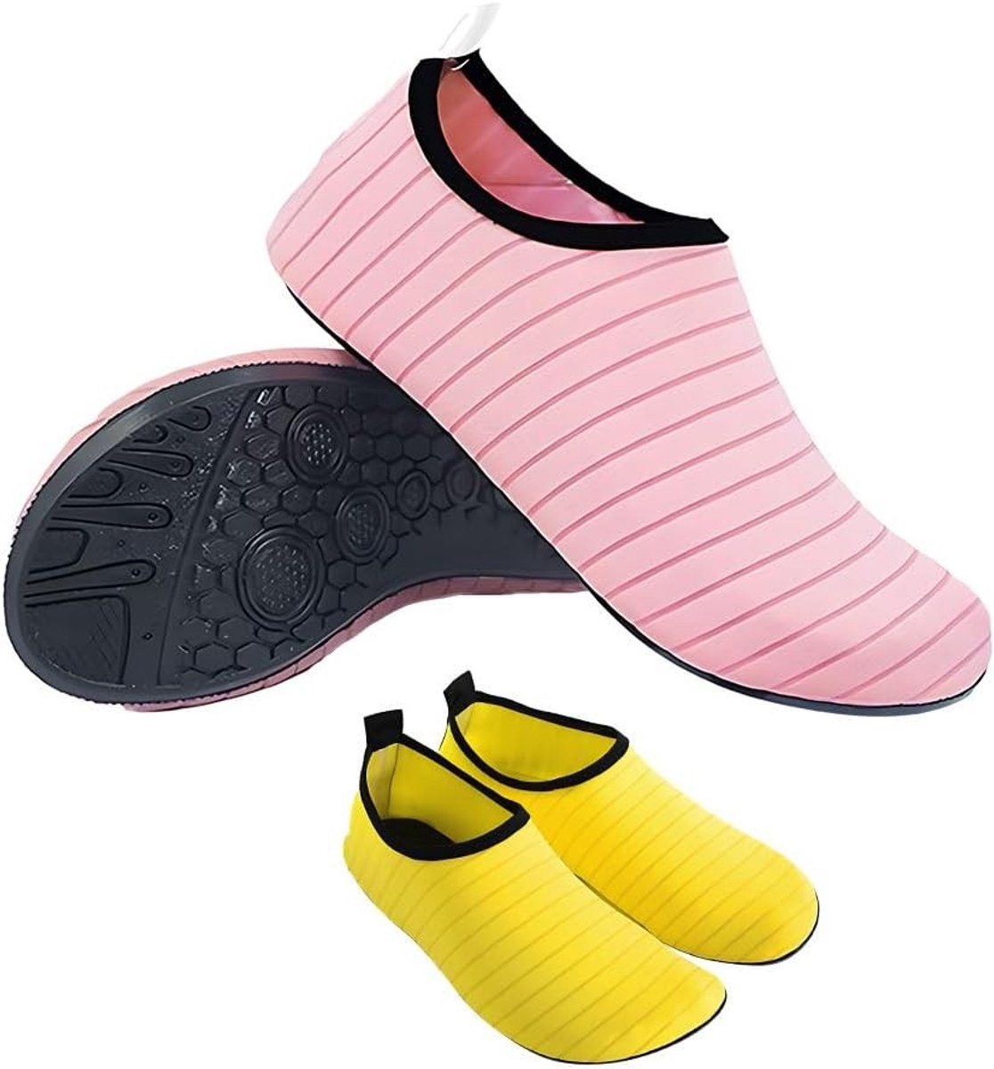 Waterschoenen - Roze en Geel - Maat L - Ideaal voor Strand en Wateractiviteiten - Voor Dames