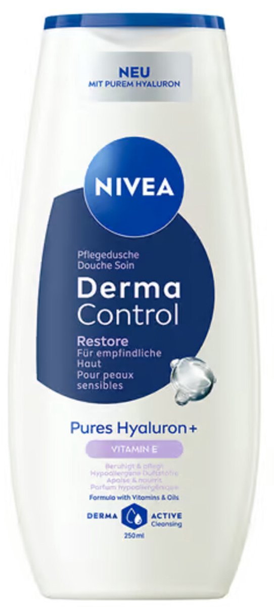NIVEA Douchegel Derma Control - 24 x 250 ml - Voordeelverpakking