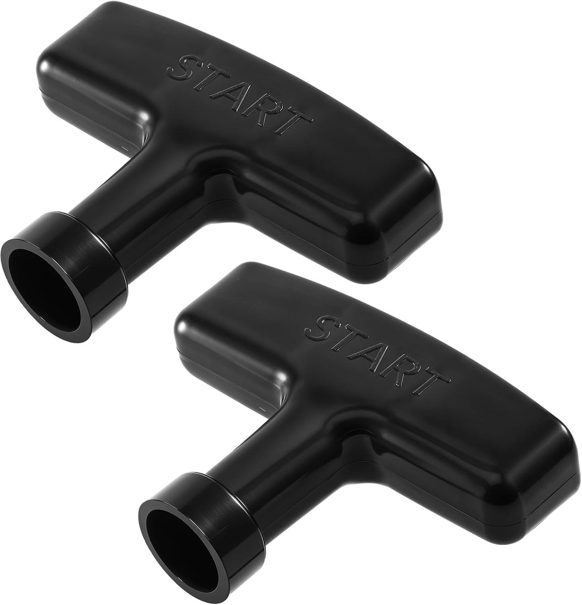 SnelShoppen - Terugslagstarter-trekgreep voor motorstarter, zwart, 2 stuks - Geschikt voor generator, grasmaaier, trimmer, kettingzaag, tuingereedscha
