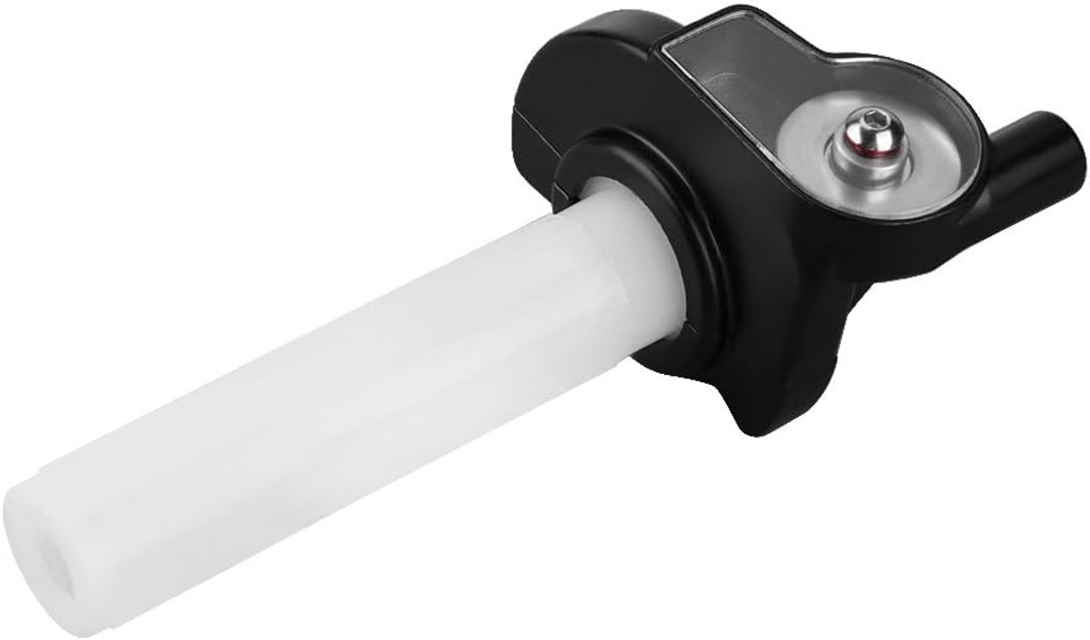 SnelShoppen - Professionele Kurzgasgriff 22 mm Gasgrip Aluminium-Legering voor Motorrijden, Wit, Ideaal voor Bikes en Rollers