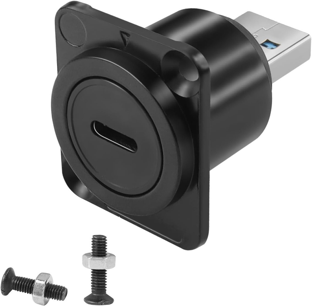 SnelShoppen - USB 3.0 naar USB C Paneelmontage Adapter Converter 5Gbps, D-Paneel/XLR Plug naar Type C Connector voor Stabiele Gegevensoverdracht en Op