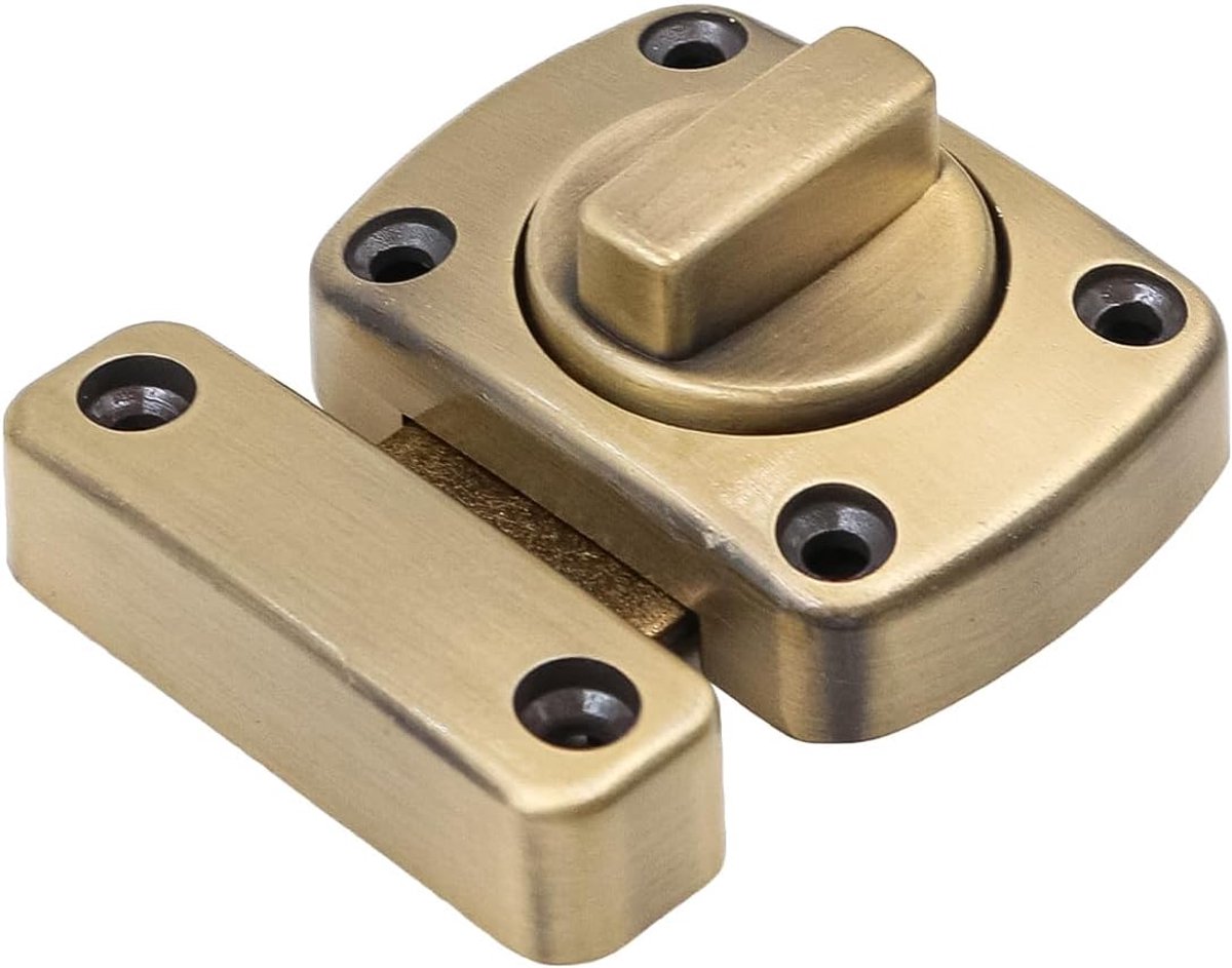 SnelShoppen - Namvo Badkamer Sluiting Rotatie Slot Deurslot Kamerslot Beugel Eenvoudige Hasp Deurslot Latch Slot (Brons)