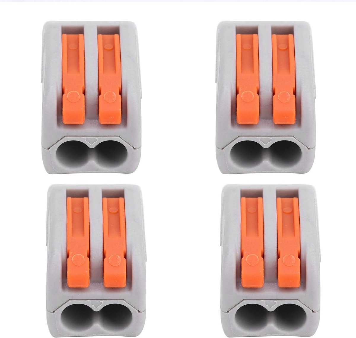 SnelShoppen - Pack van 100 Duwdraad Koppelingen, Snelle Verbindblokjes, Professionele Accessoires voor Parallelle Apparaten, Koper, Duurzaam, Voor Ele