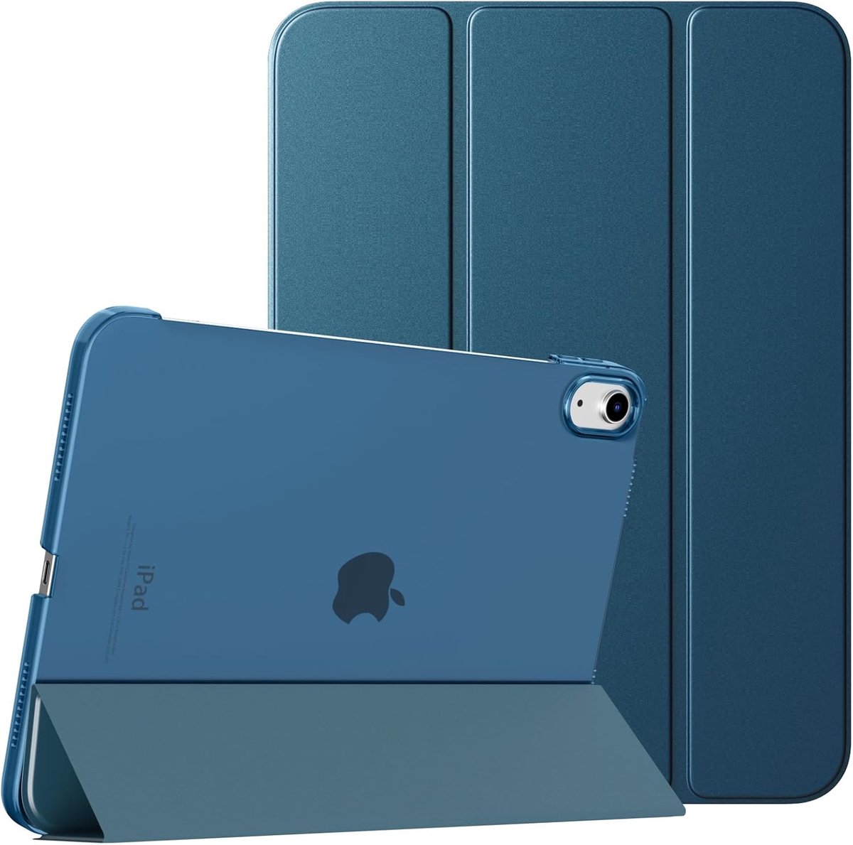 SnelShoppen - Slanke TiMOVO-hoes voor iPad A16 11e gen 11"/10e gen 10,9" in Kobalt Blauw | Harde achterkant, Touch ID ondersteuning, Automatische slaa