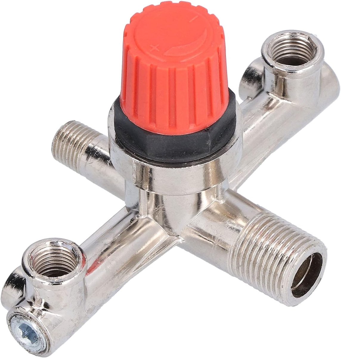 SnelShoppen - Double Exhaust Tube Luchtcompressor Schakeltube - Piston Type Drukregelaar Ventiel - Hoge Precisie, Snelle Respons, Aluminium - Voor Div